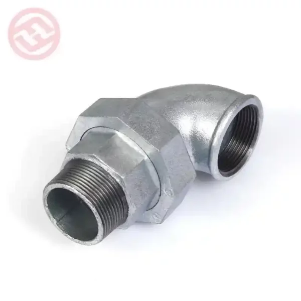 Malleable Iron 98 Union Elbow M/F Conical Joint Seat NPT Thread