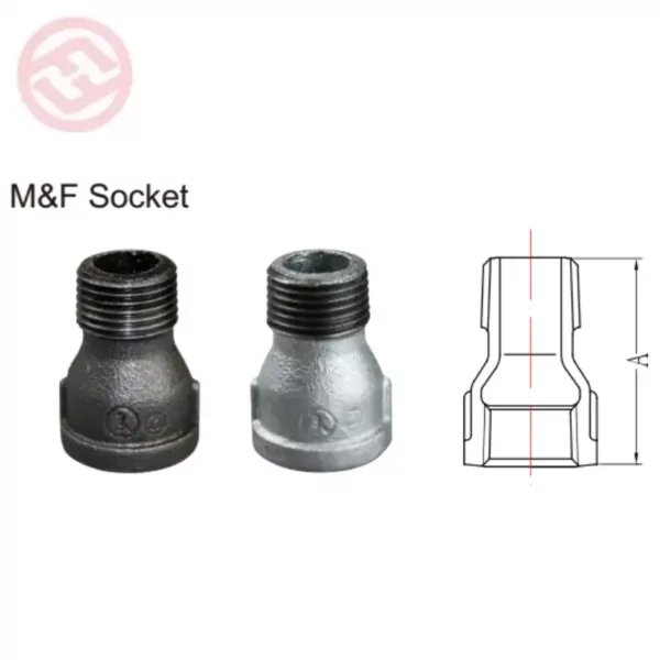 Malleable Iron 529 Extension Pieces M/F NPT Thread