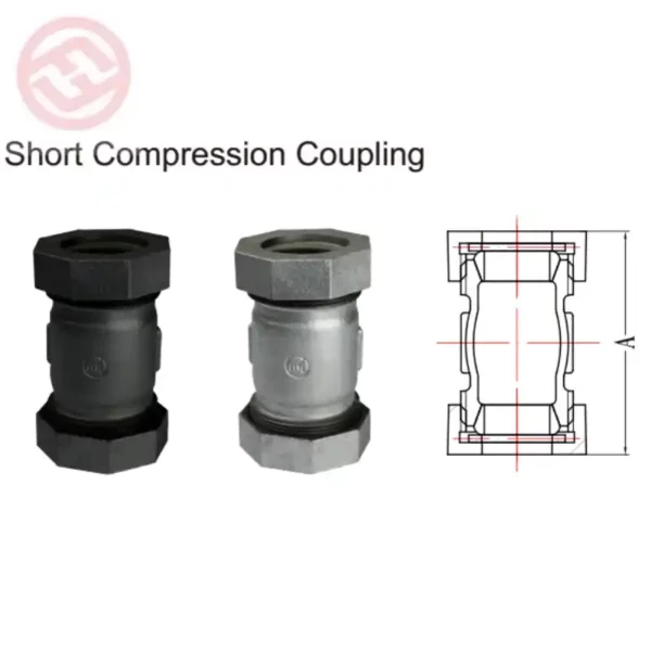 Malleable Iron SCC Short Compression Coupling NPT Thread